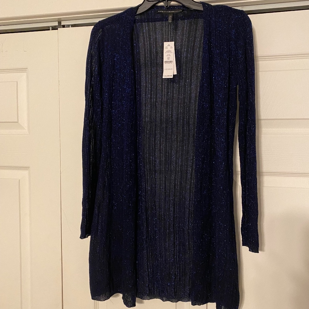 White House Black Market Shimmer Blue Coverup XS NWT